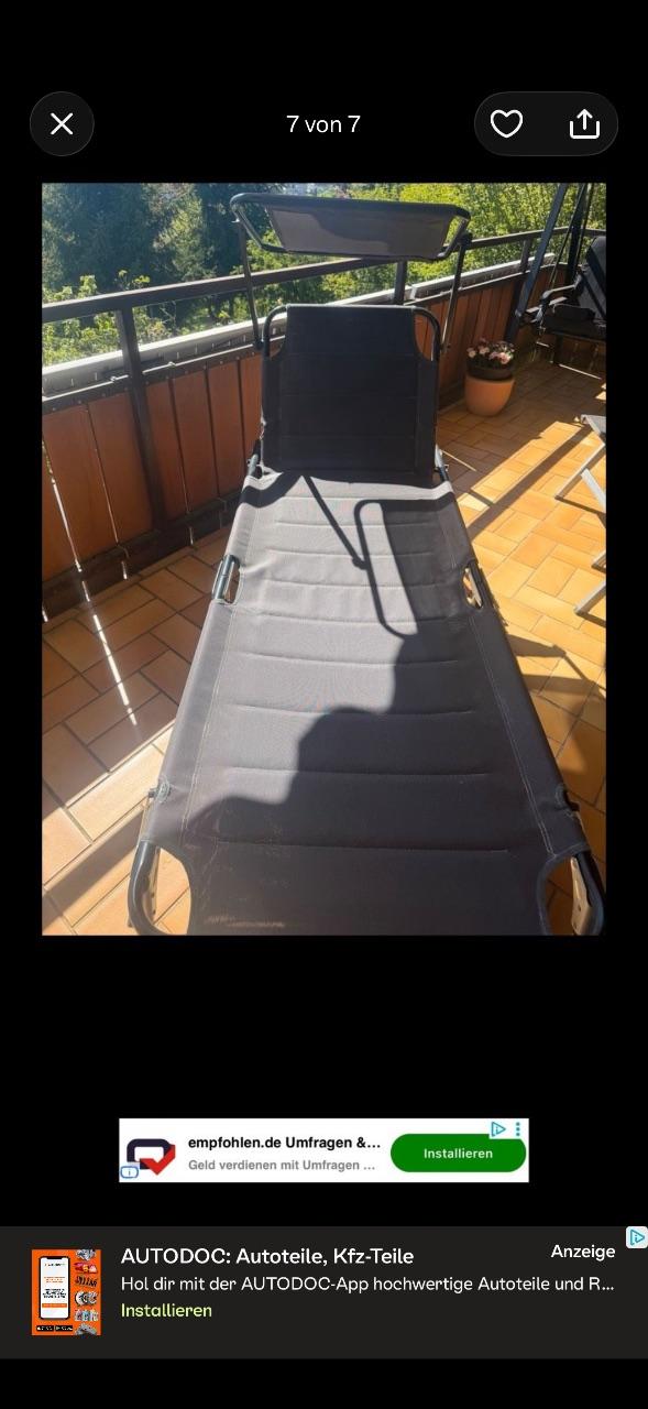 Sonnenliege klappbar