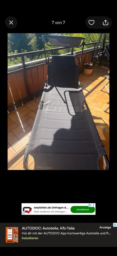 Sonnenliege klappbar