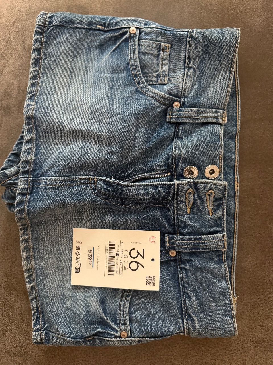 stradivarius  low waist rock  Size S