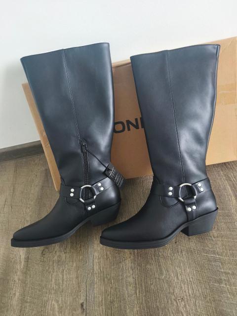 Only ONLY Damen Stiefel Bikerstiefel boots 80€ Schwarz Gr 40 Neu OVP Size 40