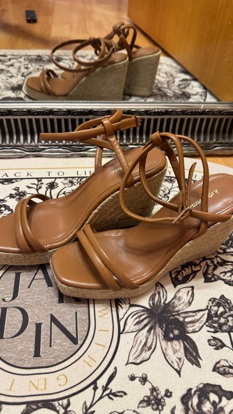 & other stories 👡 Braune Keil-Sandalen mit Espadrille-Sohle ✨ Wunderschöne Sommer-Sandaletten Size 35