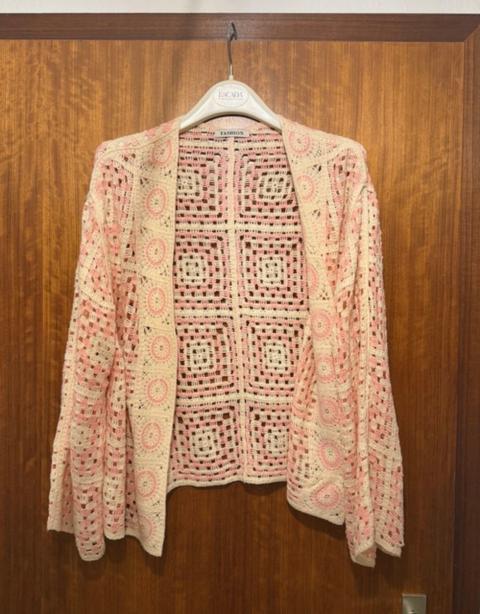 Fashion Strickjacke Fashion beige/hellrosa Size S