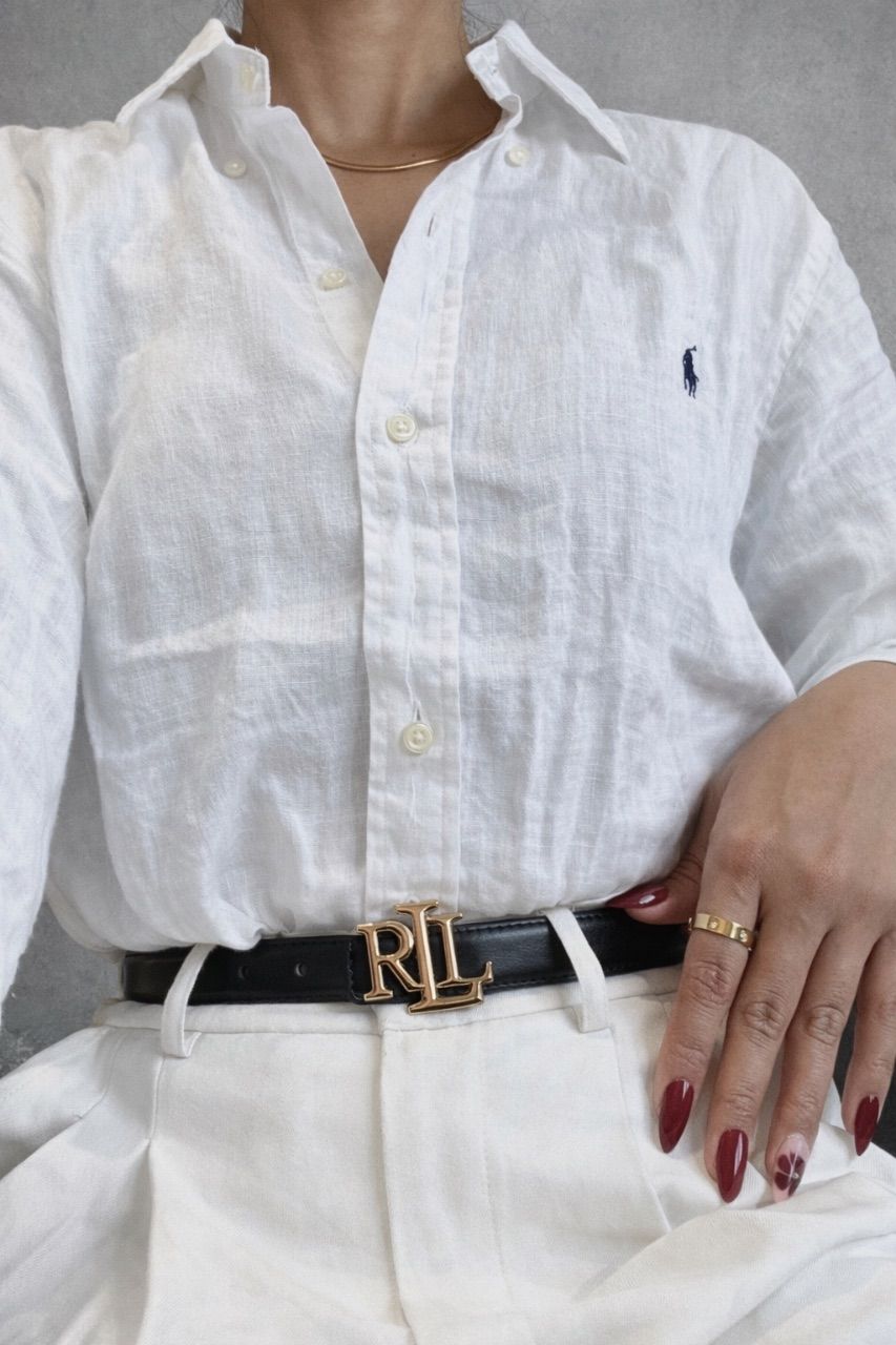 Ralph Lauren Ralph Lauren Gürtel Old Money Style Schwarz Gold