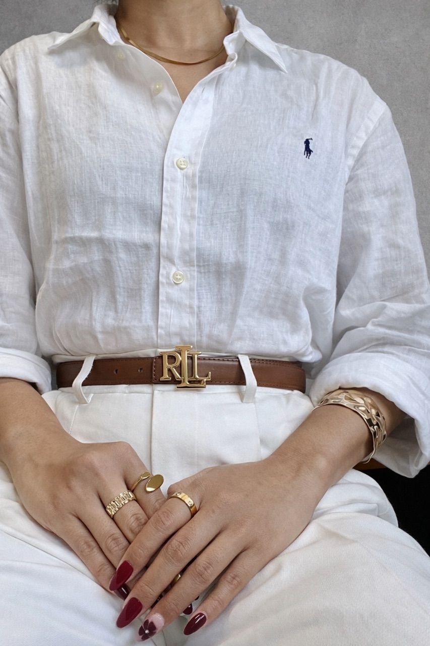 Ralph Lauren Ralph Lauren Gürtel Old Money Style Braun Gold