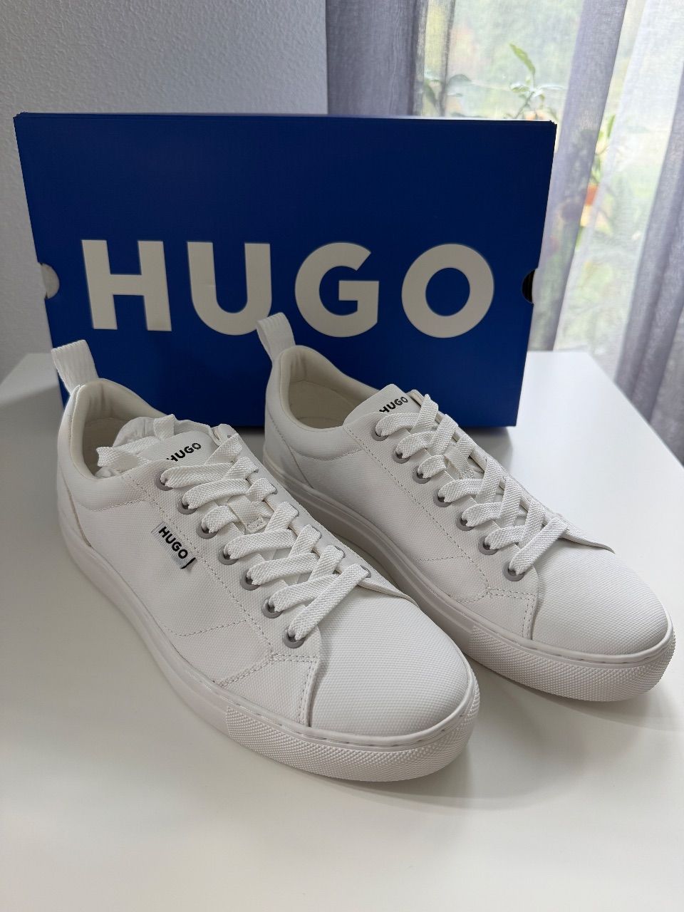 HUGO Herren Sneaker Morrie_Tenn_Bcdcv Weiß Größe 40 Neu
