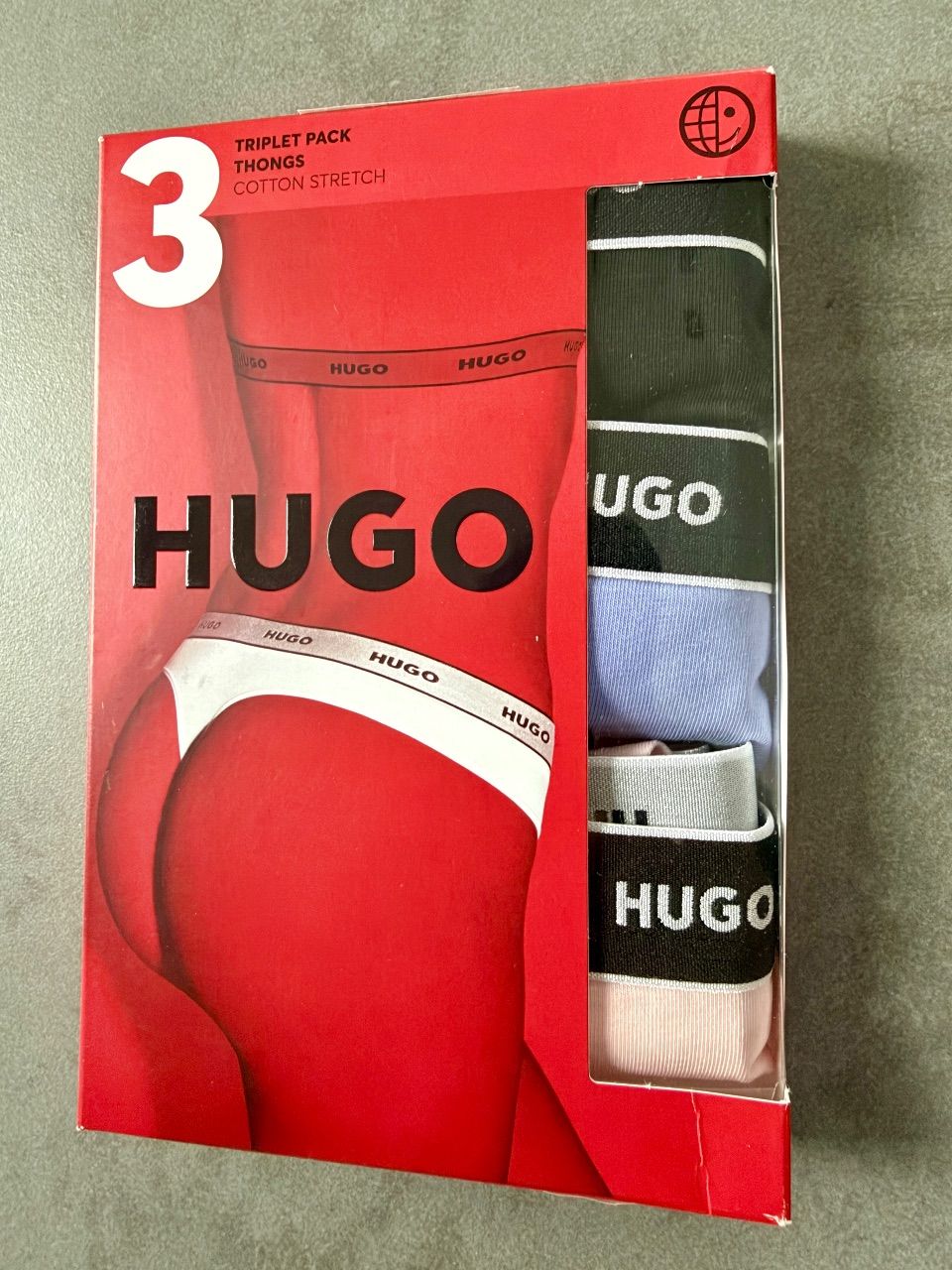 Hugo HUGO Triplet Thong Stripe Damen String-Tanga 3er Pack Gr. M Size M