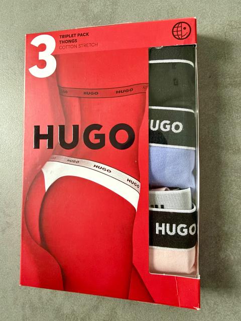 Hugo HUGO Triplet Thong Stripe Damen String-Tanga 3er Pack Gr. M Size M