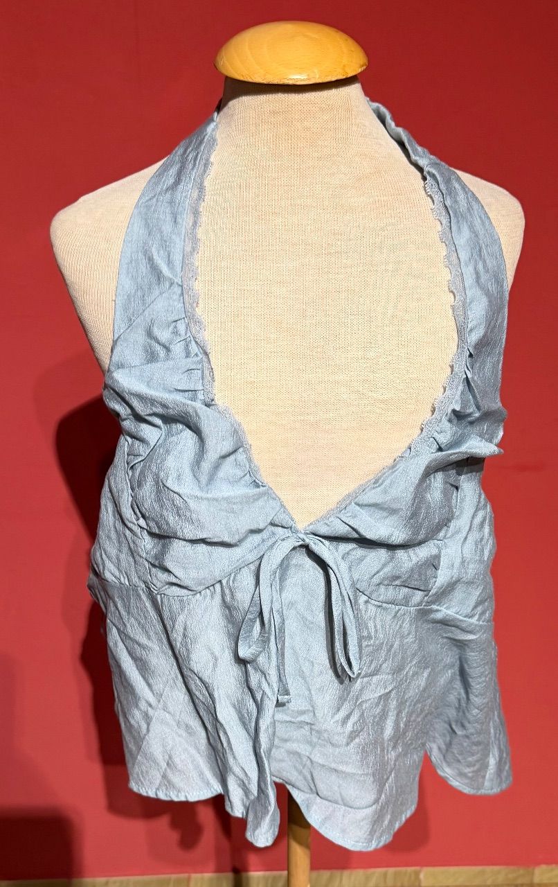 Kirious schönes hellblaues Neckholdertop neu Marke Kirious Size L