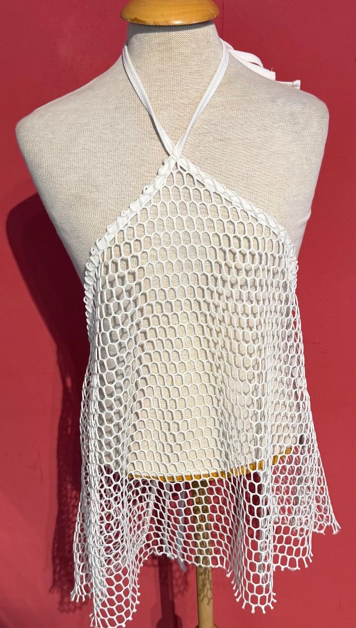 MONKL schönes weisses Netzoberteil neu Marke MONKL Size L