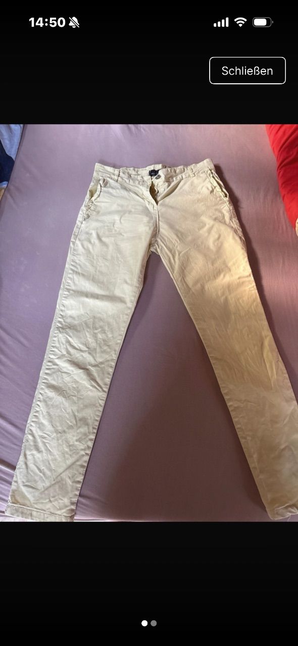 Zwillingsherz Gelbe Damenhose Size L