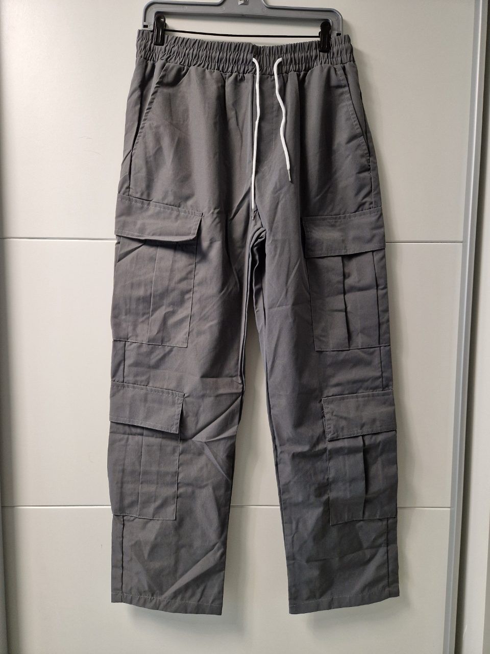 Ohne Marke Cargo Hose Grau Gr. M – Neu / Ungetragen – Streetwear Utility Style Size M
