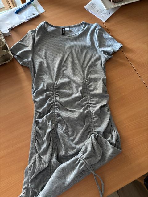 H&M Graues enges Sommer Kleid Size M