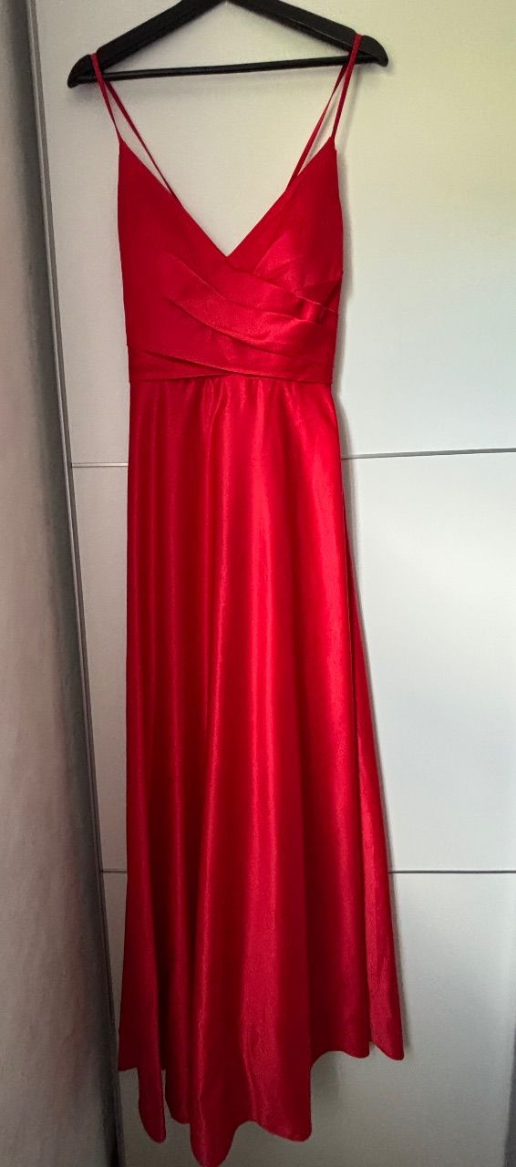 JJs House  Abschlusskleid in Rot mit Satin Stoff  Size L