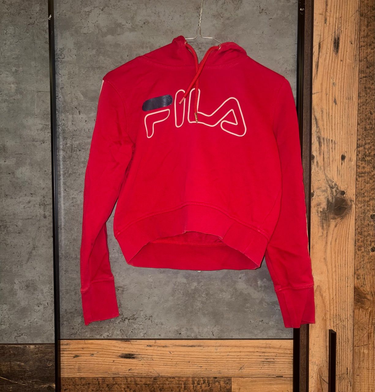 FILA Klassischer FILA Hoodie verkürzt Rot Gr. XS / 34