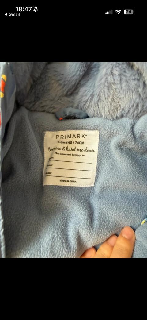 Primark Schneeanzug Size 74