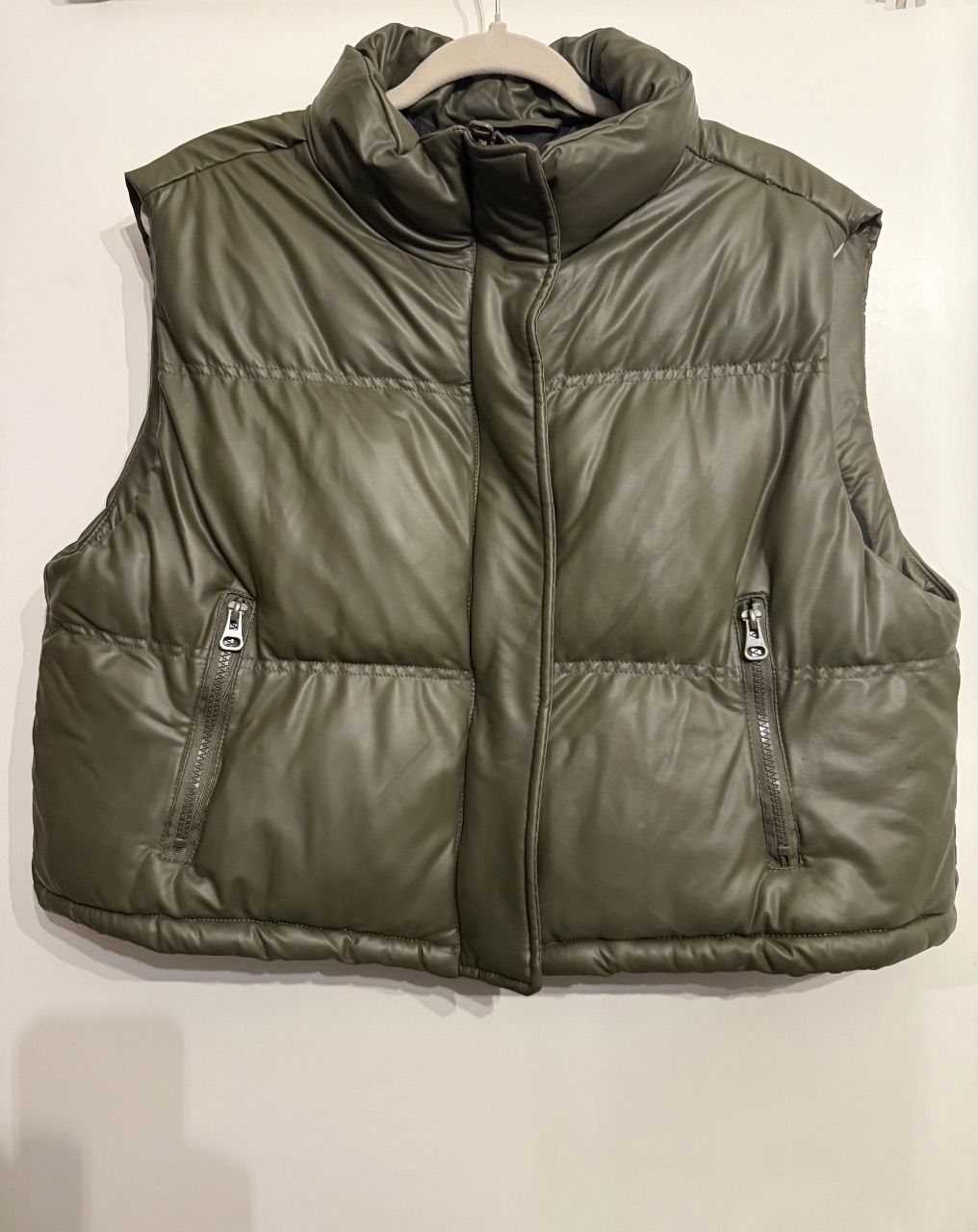 Fishbone Khaki Puffer Weste 🤎 Size XL