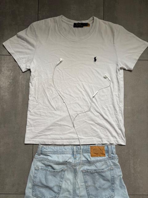 Ralph Lauren Polo Ralph Lauren T-Shirt Weiß mit schwarzem Logo Herren Basic Streetwear Outfit