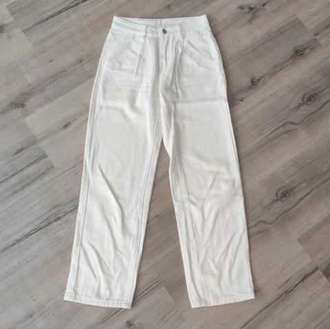 Shein Petite Shein Petite Weiße Wide Leg Jeans / Hose | High Waist | 100% Baumwolle Size XXS