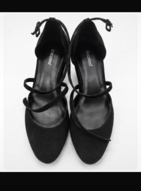 Graceland Schwarze Graceland Riemchenpumps Größe 38 Size 38