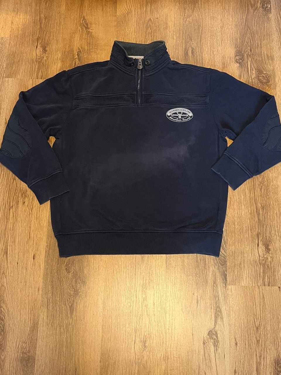 Dunkelblauer Pullover – Half-Zip Vintage Style Size XL