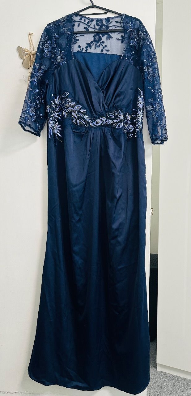 Ever Pretty  Elegantes langes Abendkleid in Blau Size XL