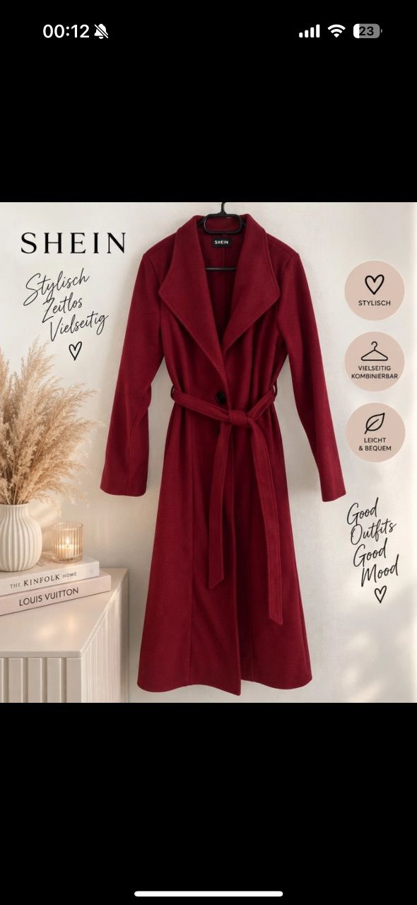 Shein Dünner Mantel Size L