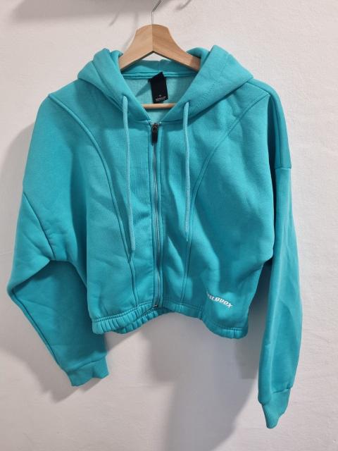 Smilodox Smilodox Hoodiejacke türkis, cropped Size M