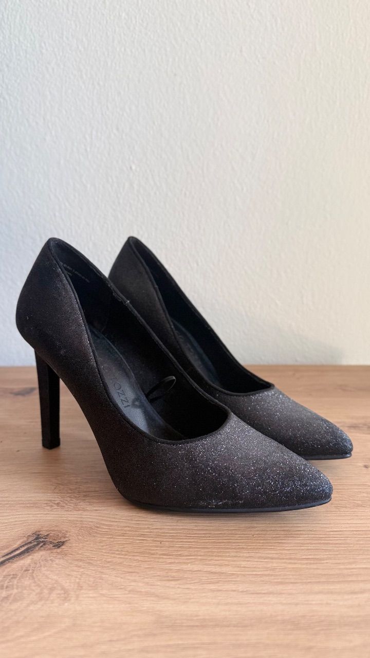 Marco Tozzi Marco Tozzi Pumps Glitzer Schwarz Gr. 38 Size 38