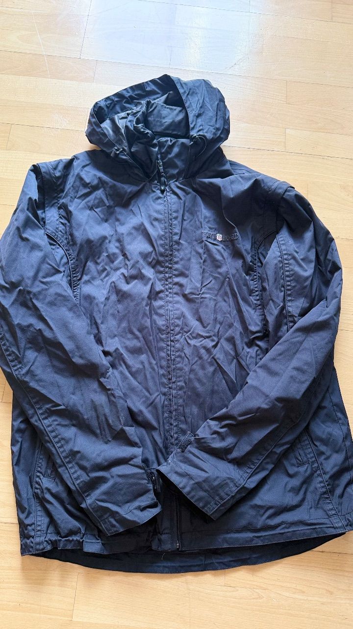 Waveboard Wave Board Übergangsjacke mit Kapuze Schwarz Gr. L Size L
