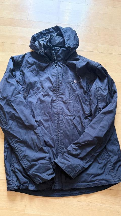 Waveboard Wave Board Übergangsjacke mit Kapuze Schwarz Gr. L Size L