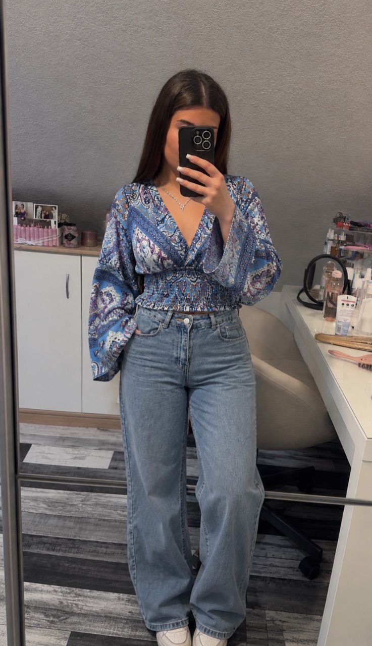 Shein Bluse und Jeans Set  Size S