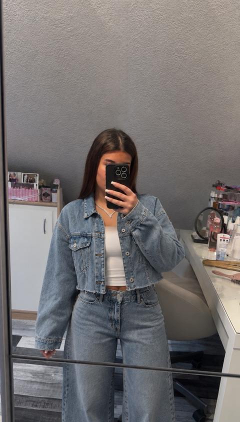 Bershka Bershka Jeansjacke hellblau Size S
