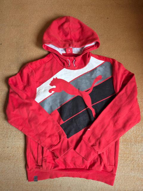 Puma Roter Hoodie, Kapuzenpulli, Pullover | Puma Graphic Line | Größe M | Y2K Style Size M