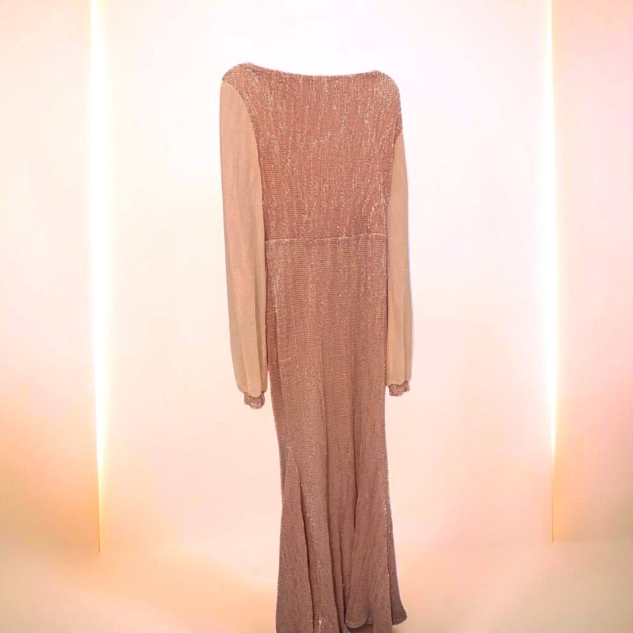 Ohne Marke Glitzerndes langärmliges Kleid  Size L