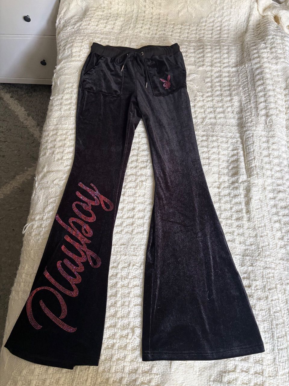 missguided Playboy samt jogginghose mit glitzer  Size S