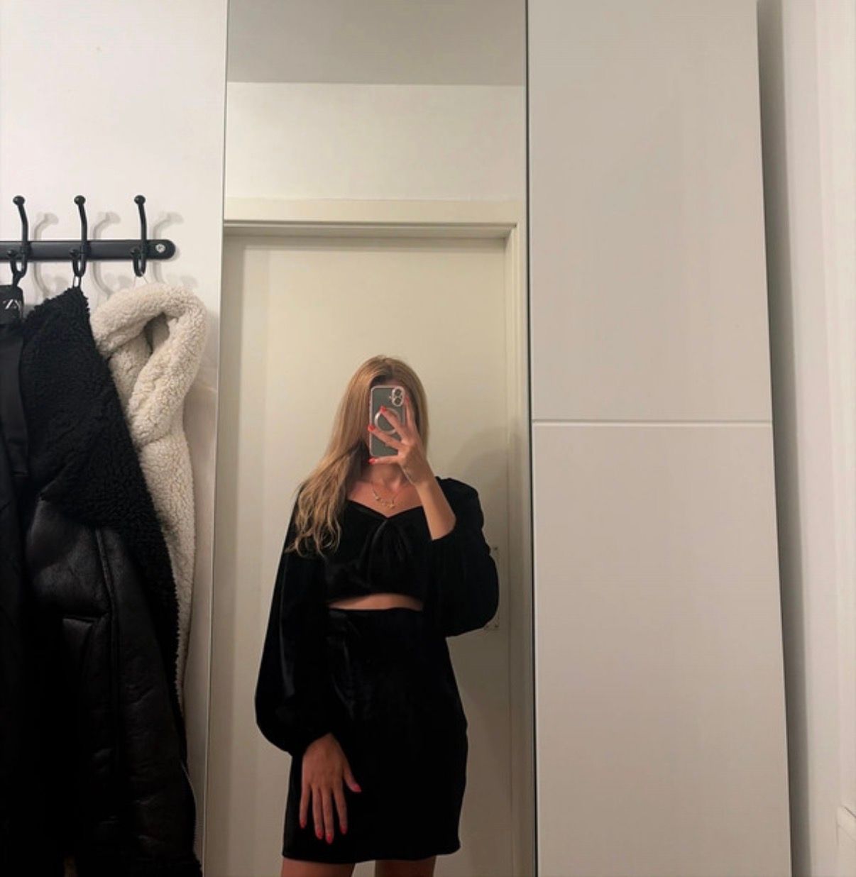 Samt Kleid  Size L