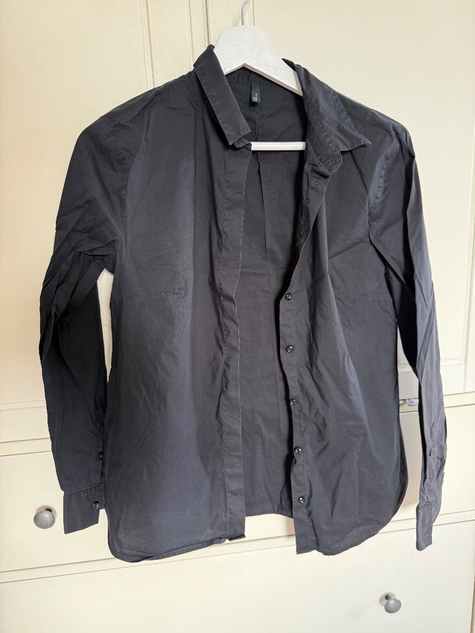 Benetton  Klassische Schwarze Bluse Size M