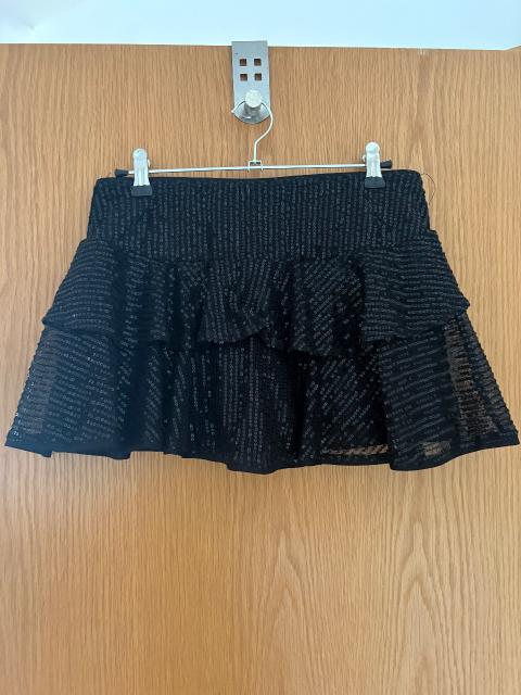 New Yorker Schwarzer Glitzerrock Size S