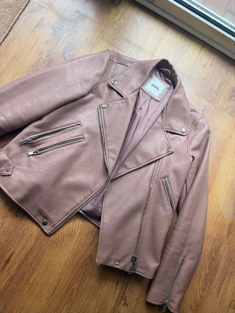 Pimkie Lederjacke in Altrosa Size M