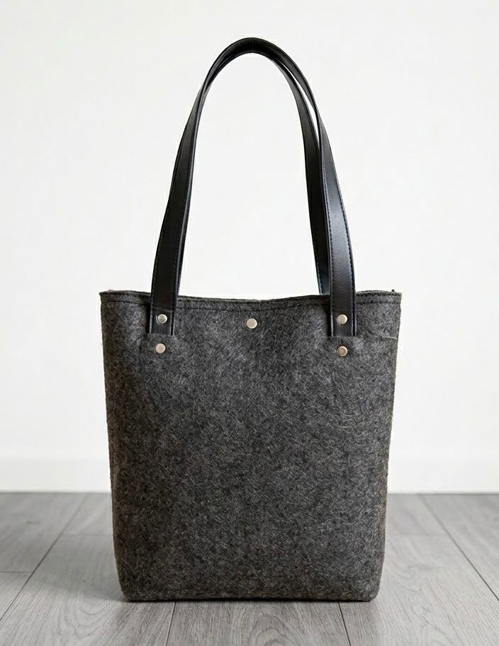 Adams Schmidt Filztasche Shopper mit Ledergriffen