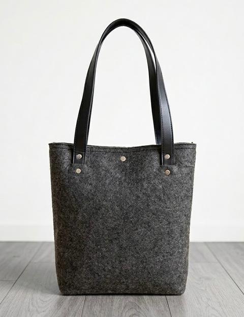 Adams Schmidt Filztasche Shopper mit Ledergriffen