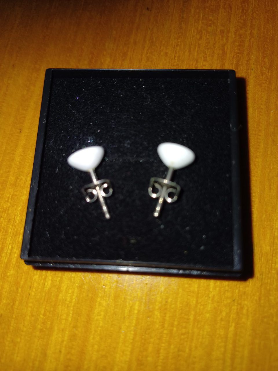 boccia Ohrstecker, weiss, Boccia