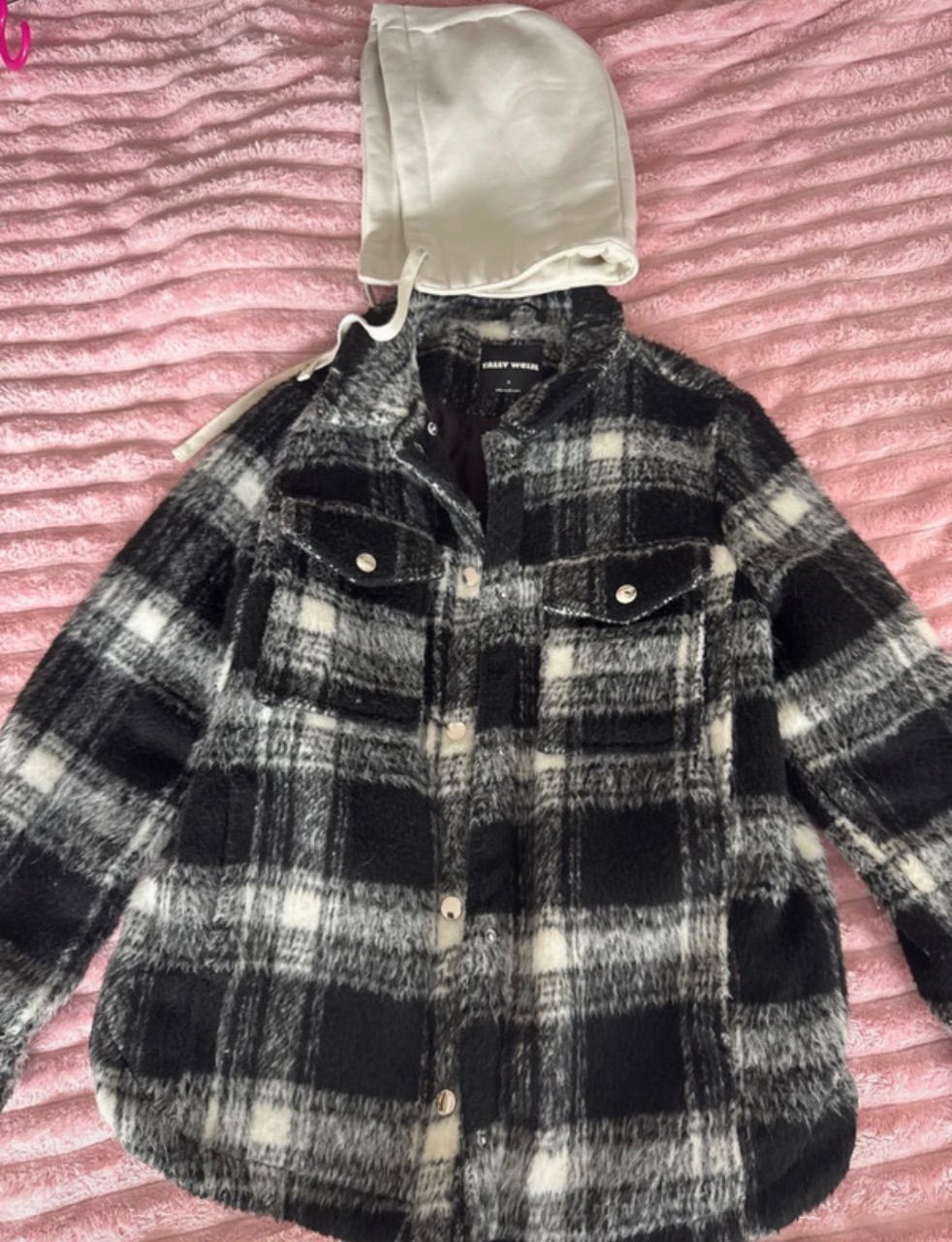 Tally Weijl Karierte Jacke von Tally Weijl in Größe S mit Kaputze Size S
