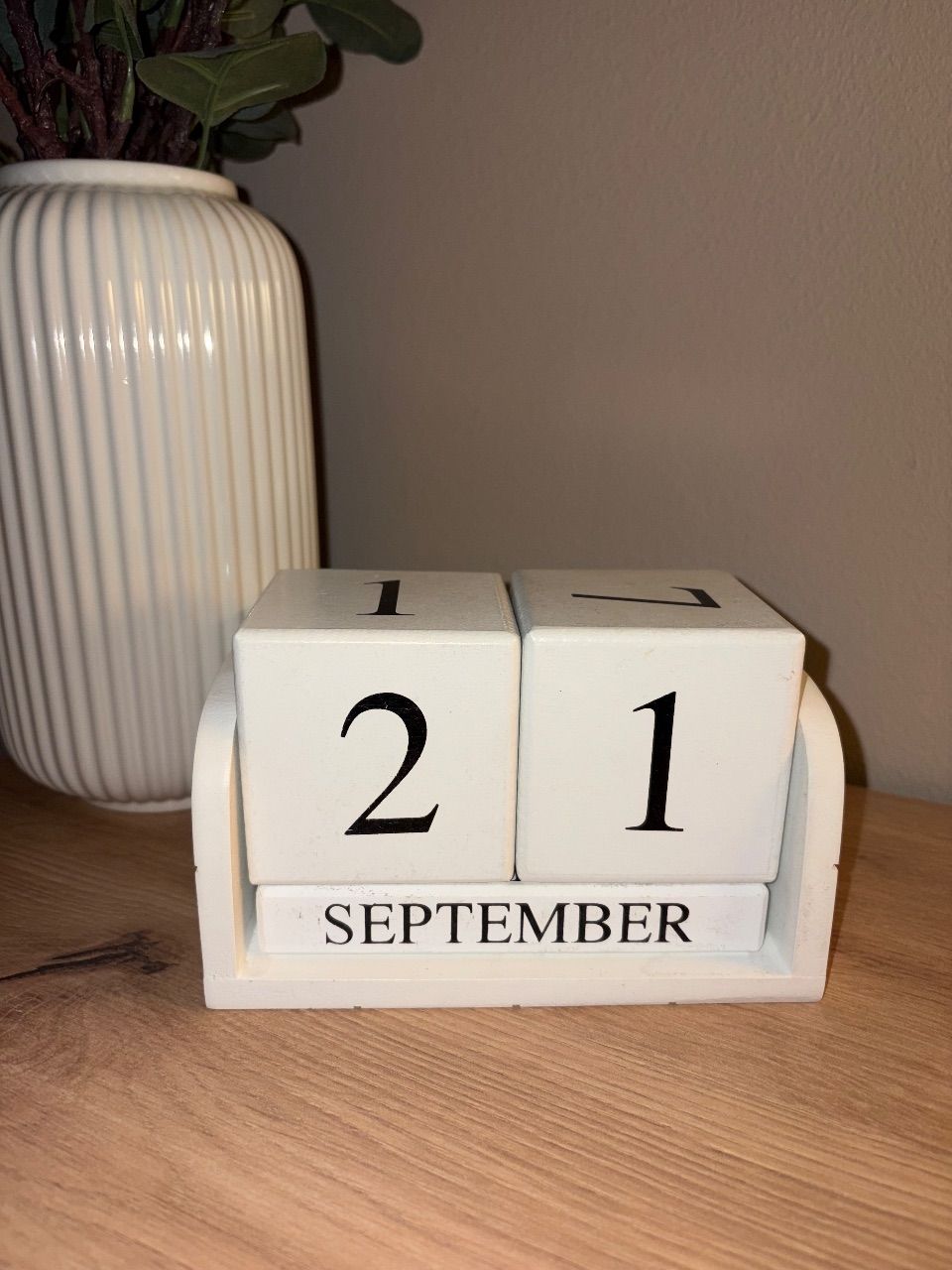 Dauerkalender/Tischkalender weiß 
