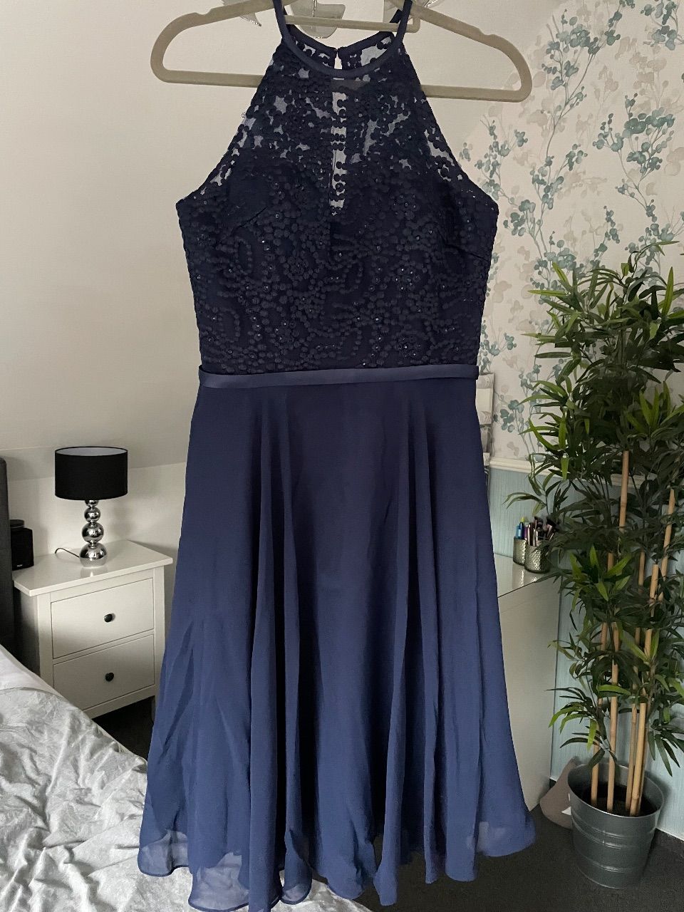 Luxuar Limited Luxuar Limited Cocktailkleid XS dunkelblau Glitzer Size XS