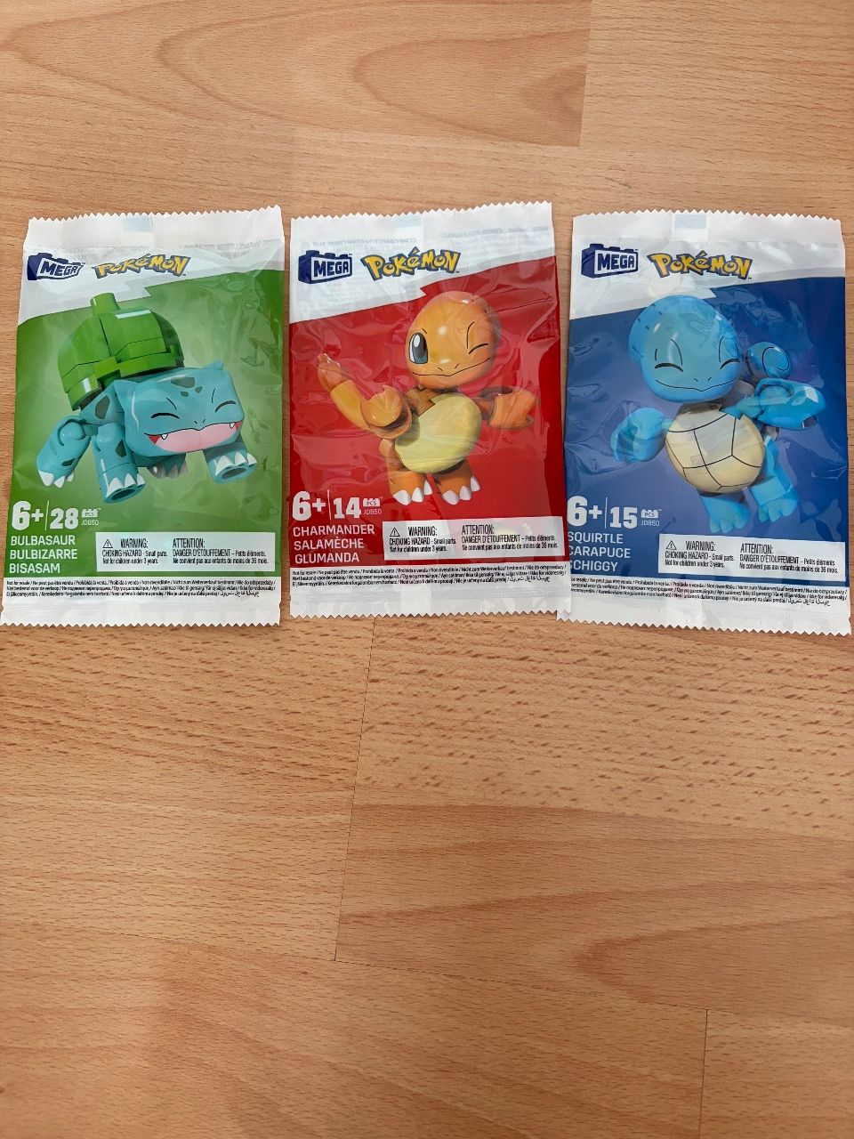 Mega Pokémon 3er Set - Schiggy, Bisasam, Glumanda- Neu und OVP- Lego kompatibel