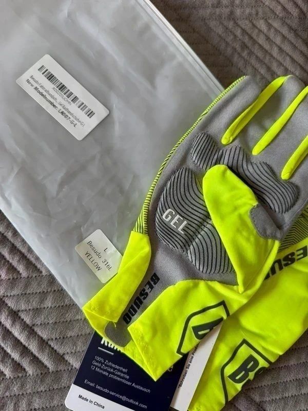 Besudo Fahrradhandschuhe Sommer Fahrrad Handschuh Sommer Vollfinger Größe L