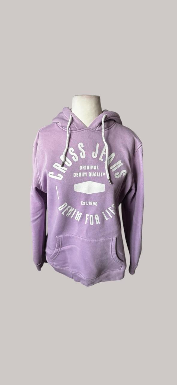 Cross Jeans Hoodie Kapuzenpullover Flieder Lila Gr. L Damen