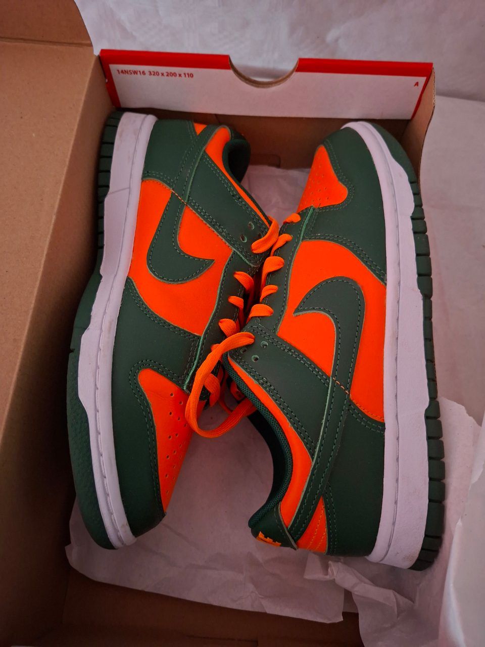 Nike Nike Dunk low orange/ grün "Miami Hurricanes" Size 40