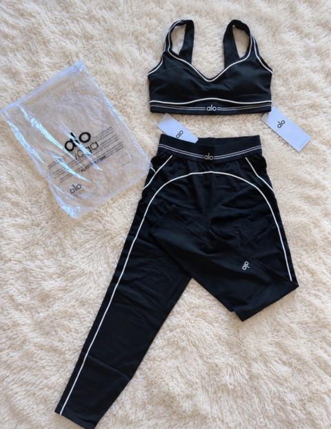 Alo Alo Yoga Set Sport-BH und Leggings schwarz neu mit Etikett Size S